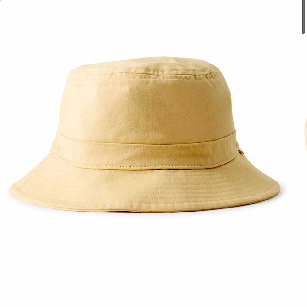 ARITZIA Yellow Bucket Hat in Wheat
